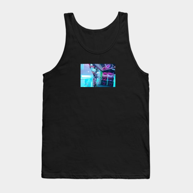 Neon Gaming Tank Top by opticpixil